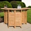 Teak Wood Outdoor Bar Leaner, TABLE ONLY - 100% Teak Carousel 2