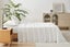 Brosa Washed Linen Cotton Bed Sheet Set (White, Double) Carousel 2