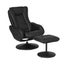 2X Recliner Chair Ottoman Heated Massage Black Carousel 3