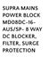 SUPRA LORAD 8 WAY MAINS POWER BLOCK - DC BLOCKER - NOISE FILTER - SURGE PROTECT Carousel 8