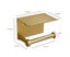 Self Adhesive Toilet Paper Holder with Phone Shelf Wall Mounted Toilet Paper Carousel 2