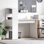 Desk With Shelf White 113 X 54 X 120 Cm Engineered Wood Nlkxia Carousel 1