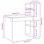 Desk With Shelf White 113 X 54 X 120 Cm Engineered Wood Nlkxia Carousel 3