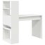 Desk With Shelf White 113 X 54 X 120 Cm Engineered Wood Nlkxia Carousel 7