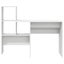 Desk With Shelf White 131.5 X 50 X 106.5 Cm Engineered Wood Nlkxkn Carousel 4