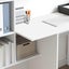 Desk With Shelf White 131.5 X 50 X 106.5 Cm Engineered Wood Nlkxkn Carousel 5