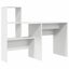 Desk With Shelf White 131.5 X 50 X 106.5 Cm Engineered Wood Nlkxkn Carousel 10