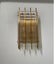 Mid Century Art Deco Gold + Reeded Glass Sconce x 2 Carousel 2