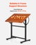 Drafting Table Adjustable 0o-90o Tilt Wooden Drawing Desk With H-Frame Carousel 6