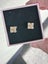 Diamond earrings square 4 stone each Carousel 2