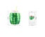 Fruit Shape Cup Double Layer Straw Cold Insulation Leakproof Plastic Cup for Carousel 4