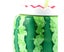 Fruit Shape Cup Double Layer Straw Cold Insulation Leakproof Plastic Cup for Carousel 5