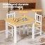 Bopeep Kids Table and Chairs Set Wooden Study Play Desk Children Activity 3Pcs Carousel 7
