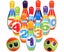 Kids Bowling Set - with 10 Bowling Pins & 2 Balls - Educational Early Develop Carousel 1