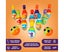 Kids Bowling Set - with 10 Bowling Pins & 2 Balls - Educational Early Develop Carousel 2