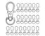 20PCS Swivel Lobster Clasp Clips Hook Alloy Key Ring Split Keychain Durable D Carousel 1