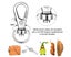 20PCS Swivel Lobster Clasp Clips Hook Alloy Key Ring Split Keychain Durable D Carousel 3