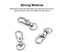 20PCS Swivel Lobster Clasp Clips Hook Alloy Key Ring Split Keychain Durable D Carousel 4
