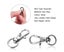 20PCS Swivel Lobster Clasp Clips Hook Alloy Key Ring Split Keychain Durable D Carousel 6