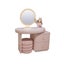 Mekozondu Dressing Table,Pink Carousel 2