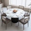 Round Dining Table Wood Accent Marble 110cm Carousel 3