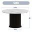 Round Dining Table Wood Accent Marble 110cm Carousel 7
