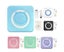 Mini Printer Portable Thermal Stickers Paper Inkless Bluetooth Wireless Therm Carousel 6