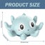 Light Up Octopus Sprinkler Baby Bath Toy Fountain Water Toy-Blue Carousel 2