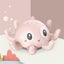 Light Up Octopus Sprinkler Baby Bath Toy Fountain Water Toy-Pink Carousel 6