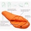 NNEOBA Goose Down Mummy Sleeping Bag Orange Carousel 2