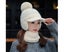 1 Set Women Hat Neck Warmer Peaked Faux Rabbit Fur Pompom Earflaps Ear Protec Carousel 3