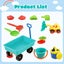 Kids Beach Sand Toys Set Sandpit Wagon Cart Outdoor Carousel 6
