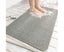 Anti-Slip Shower Loofah Bathroom Bath Mat Carpet Water Drains - Grey Carousel 1