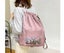 Travel Drawstring Bag Backpack Deep Pink Carousel 3
