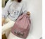 Travel Drawstring Bag Backpack Deep Pink Carousel 4