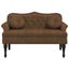 Bench With Cushions Brown 120.5x65x75 Cm Faux Suede Leather Tixoak Carousel 3