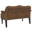 Bench With Cushions Brown 120.5x65x75 Cm Faux Suede Leather Tixoak Carousel 5