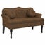 Bench With Cushions Brown 120.5x65x75 Cm Faux Suede Leather Tixoak Carousel 8