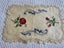 A gorgeous hand embroidered vintage Linen DRESSER CLOTH - hand crocheted edging Carousel 1