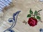 A gorgeous hand embroidered vintage Linen DRESSER CLOTH - hand crocheted edging Carousel 3