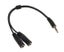 Audio Male To 2 Female 3.5mm Headphone Mic Y Splitter Cable Carousel 1