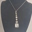 Vintage 1930s Open Back Bezel Crystal Necklace, Marked Carousel 7