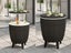 Outdoor Bar Table Cooler Ice Bucket Outdoor Storage Box Black Carousel 1