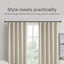Sherwood Home Orlando Blockout Multi Header Curtain Pair Sand 140x223cm Carousel 2