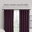 Sherwood Home Orlando Blockout Multi Header Curtain Pair Plum 180x223cm Carousel 2