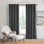 Sherwood Home Orlando Blockout Eyelet Curtain Pair Charcoal 180x223cm Carousel 1