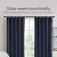 Sherwood Home Orlando Blockout Multi Header Curtain Pair Navy 140x223cm Carousel 2