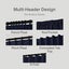Sherwood Home Orlando Blockout Multi Header Curtain Pair Navy 140x223cm Carousel 3