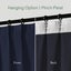 Sherwood Home Orlando Blockout Multi Header Curtain Pair Navy 140x223cm Carousel 5