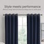 Sherwood Home Orlando Blockout Eyelet Curtain Pair Navy 140x223cm Carousel 2
